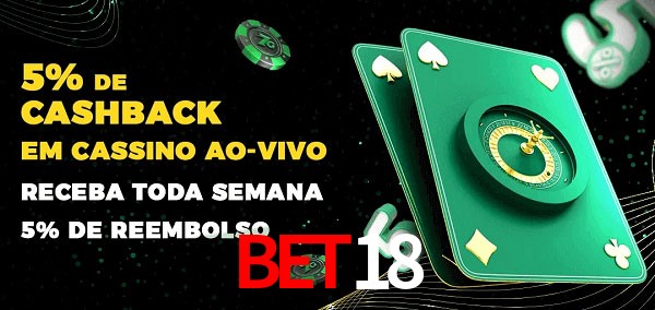 Promoções do cassino ao Vivo bet18